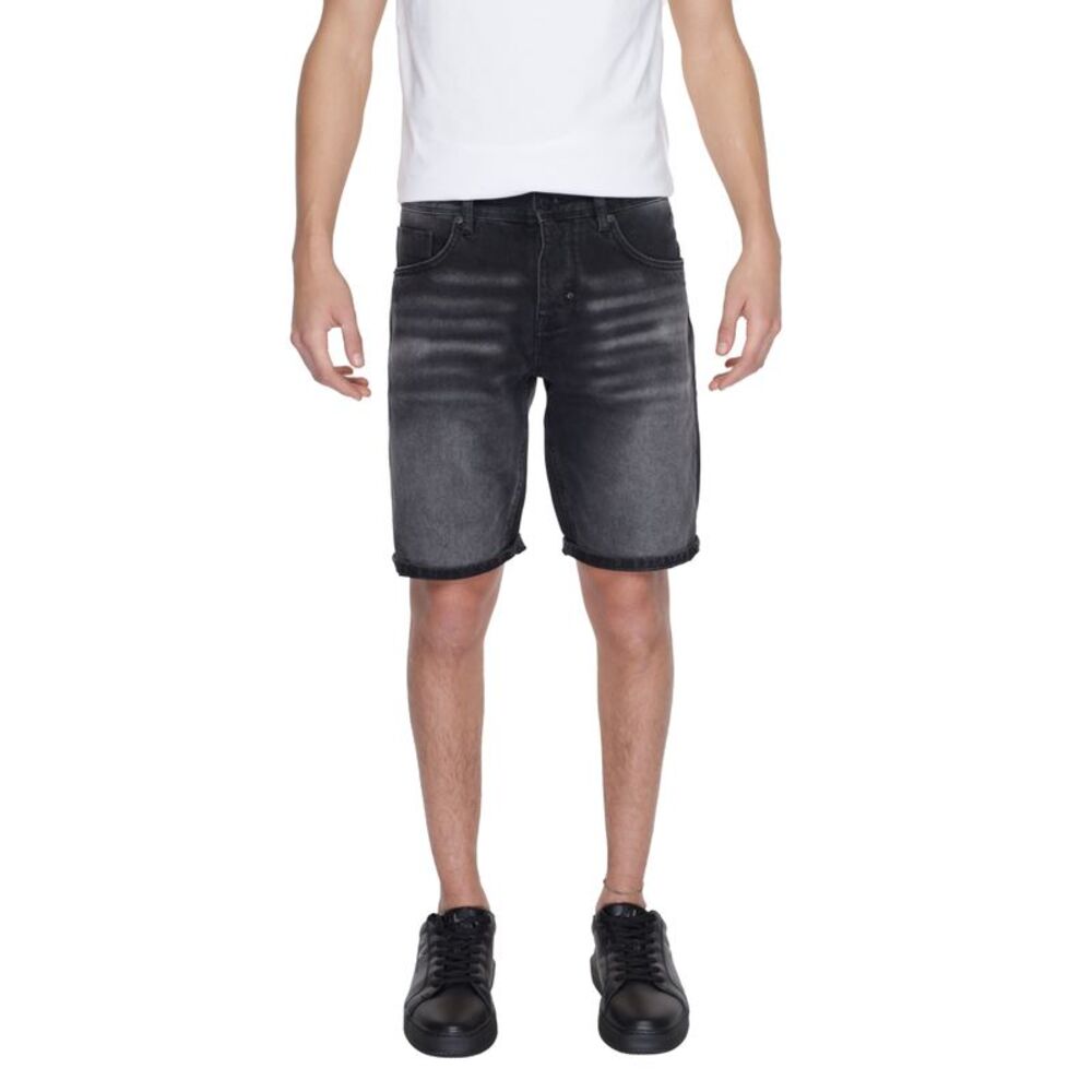 Antony Morato Denim Shorts Regular Fit Men Black